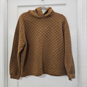 Madewell Brown Sweater Textured Knit Versatile Hoodie